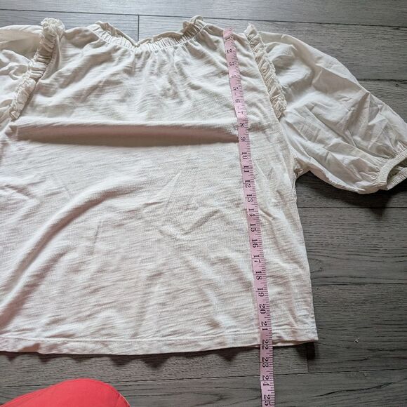 Anthropologie Nation Los Angeles Roya High Neck Cream Blouse Size XL - Picture 4 of 9